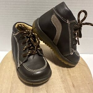 Brown Leather Kids Shoes